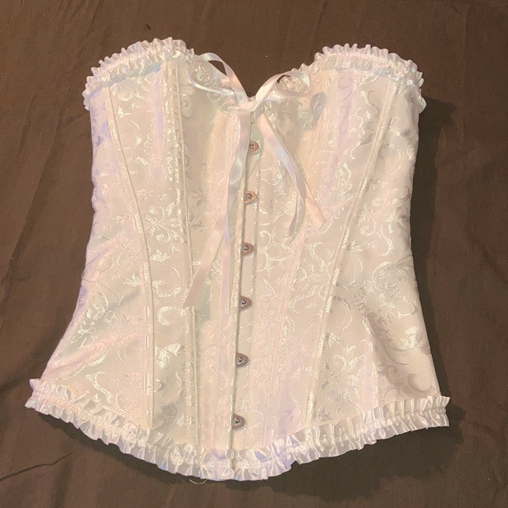 White corset top